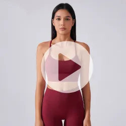 Strappy Stretch Fitness Bra Workout Camisole